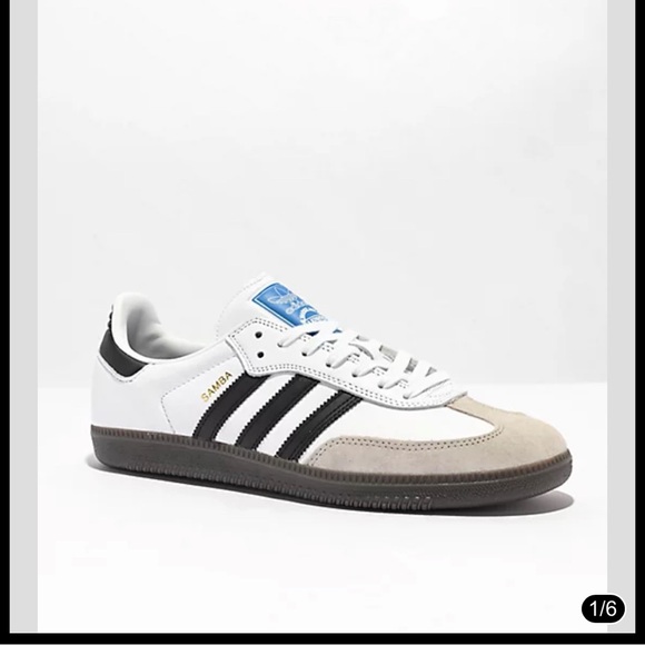 adidas Shoes - adidas Samba ADV White, Black & Gum Skate Shoes sz 4.5 like new! Fits sz6 women